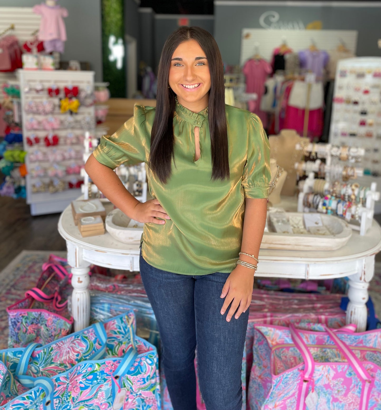 Shimmer Me Top