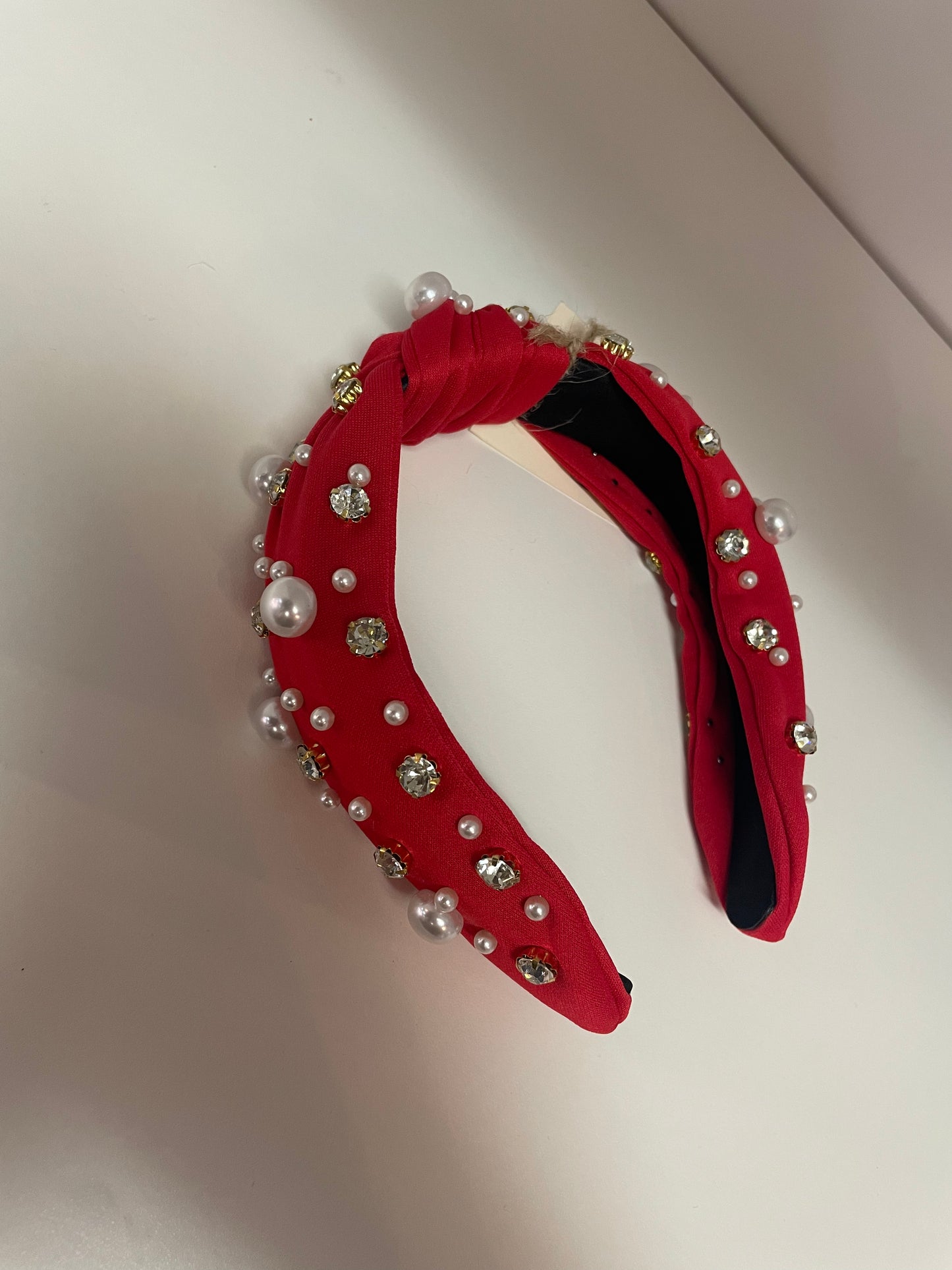 Red Pearl & Jewel Headband