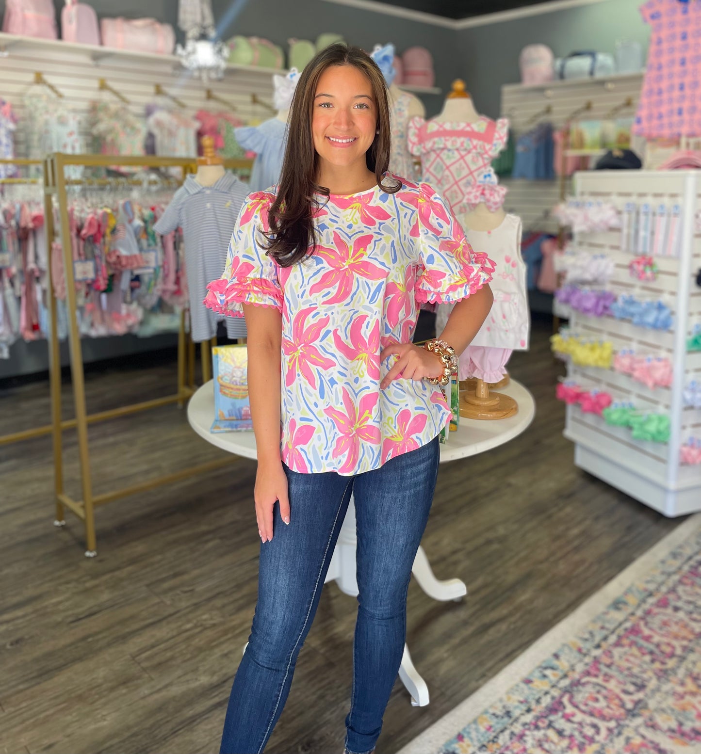 Cassidy Hibiscus Harmony Top