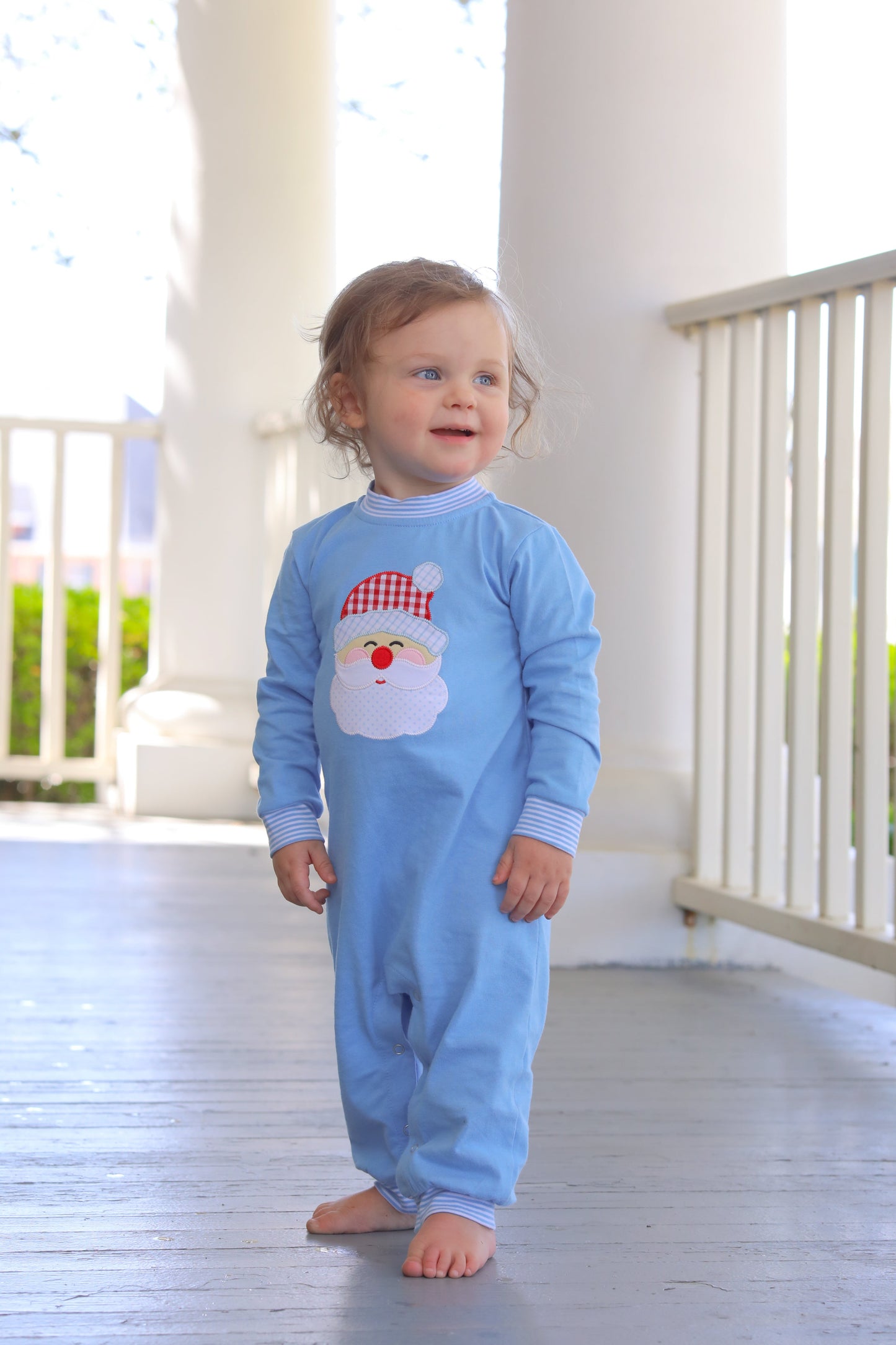 Blue Santa Romper