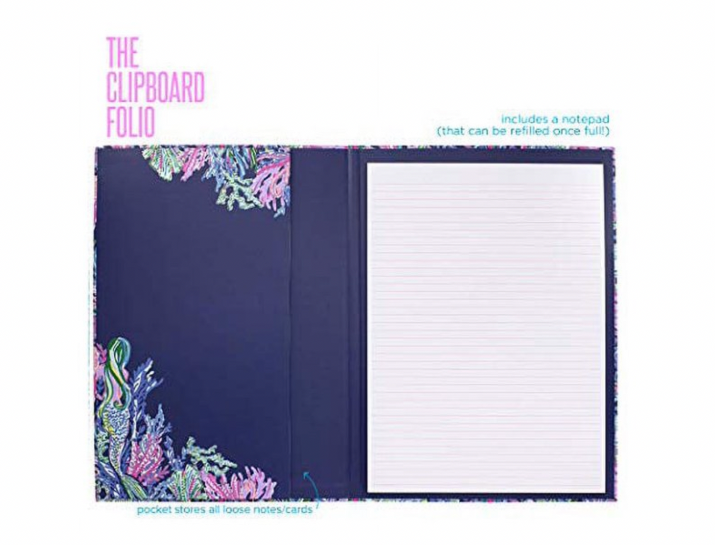 Clipboard Folio Bringing Mermaid Back (Lilly Pulitzer)