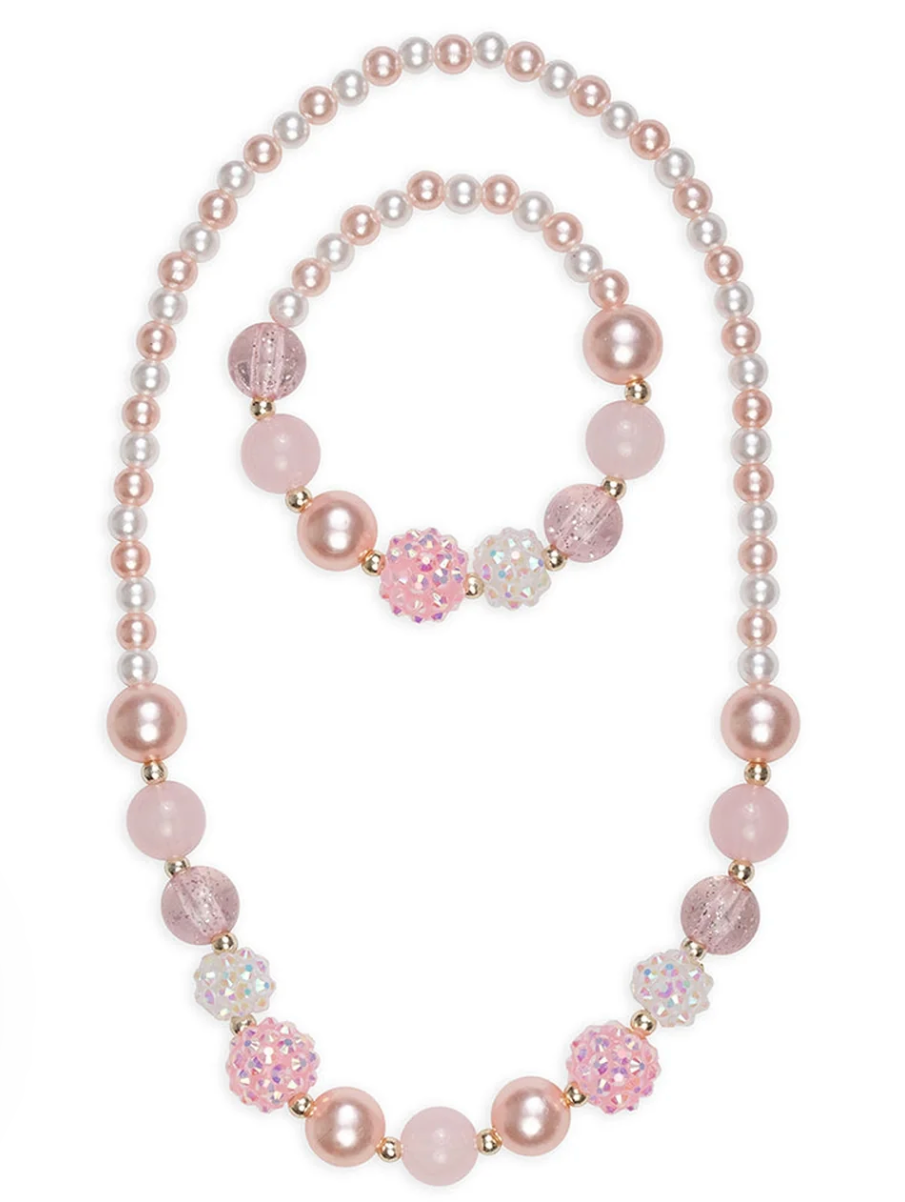Pearly Pink Bracelet & Necklace Set