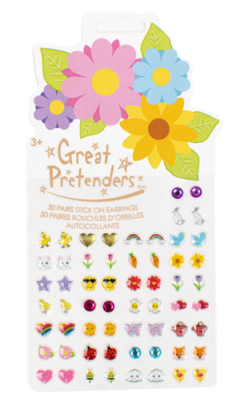 Spring Flower Stick On Earrings