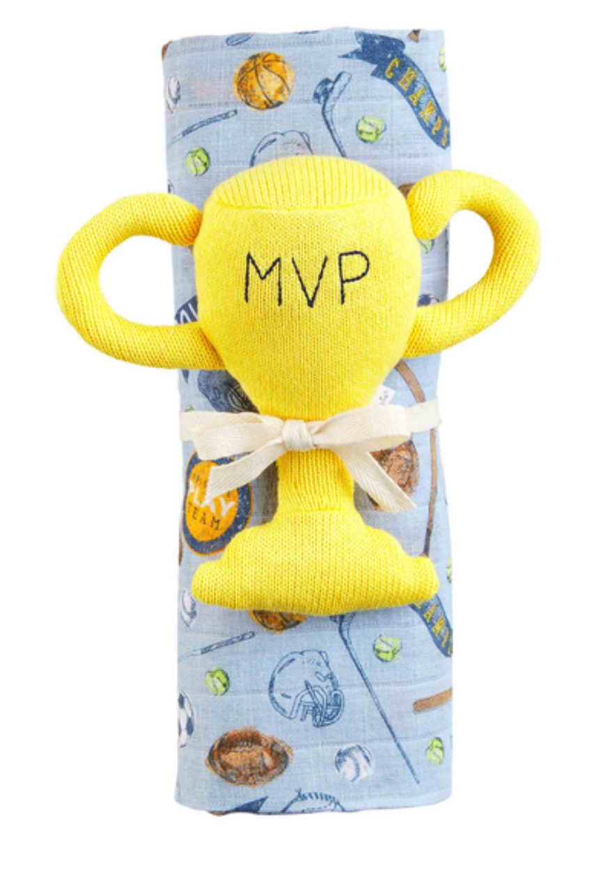 Trophy Muslin Blanket & Rattler