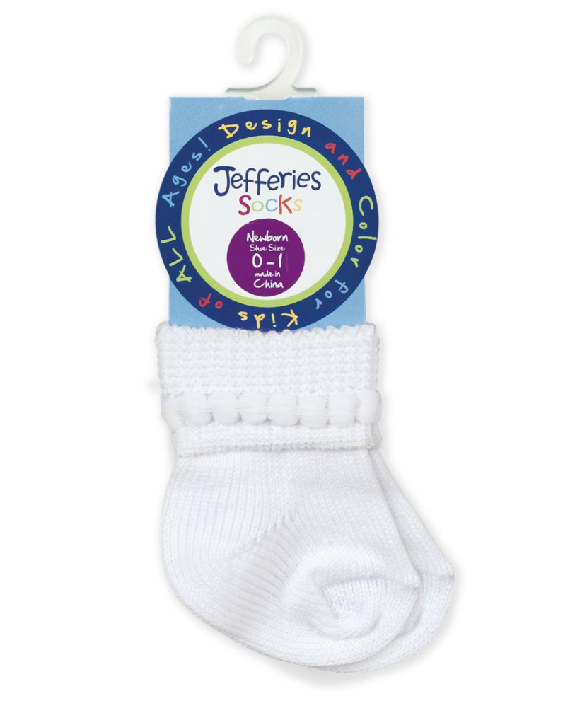 White Bubble Bootie Socks (2 Pack)