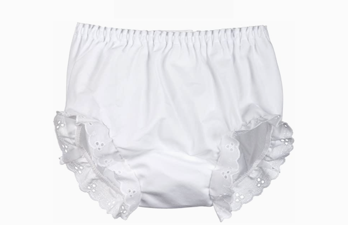 Double Seat White Eyelet Bloomers