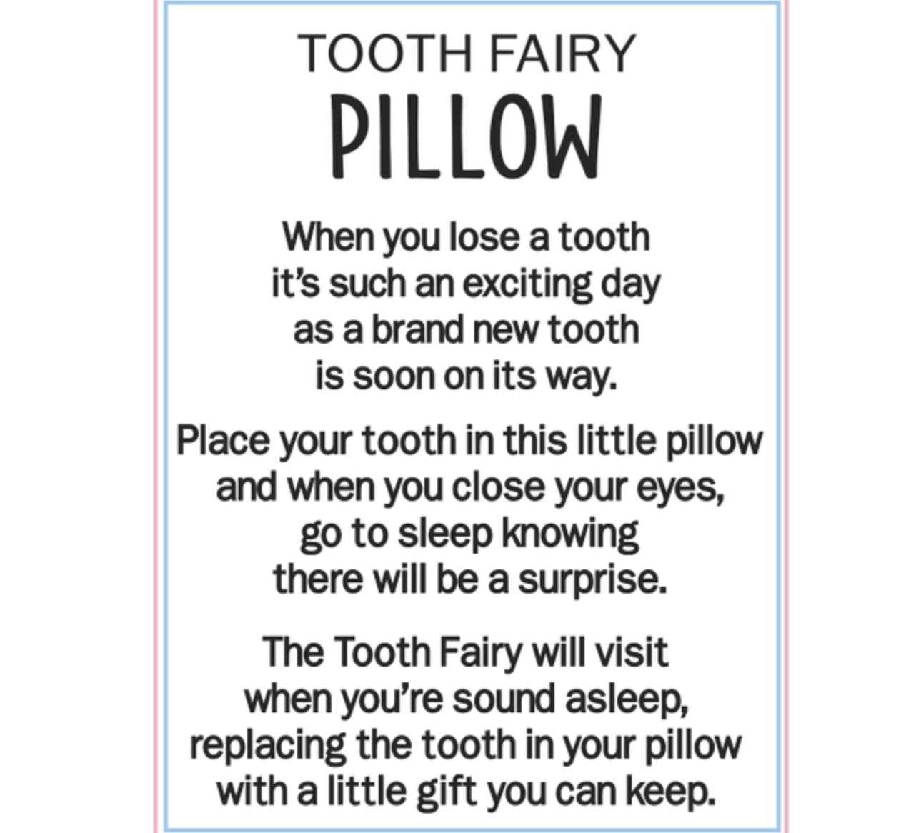 Tooth Fairy Pillow