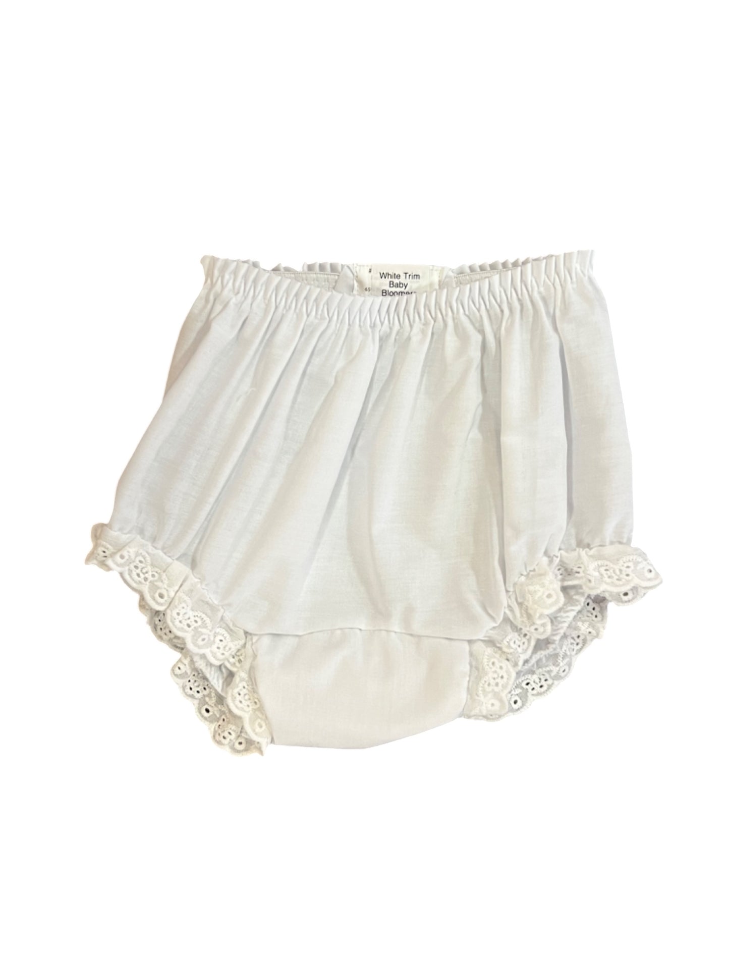 White Trim Baby Bloomers