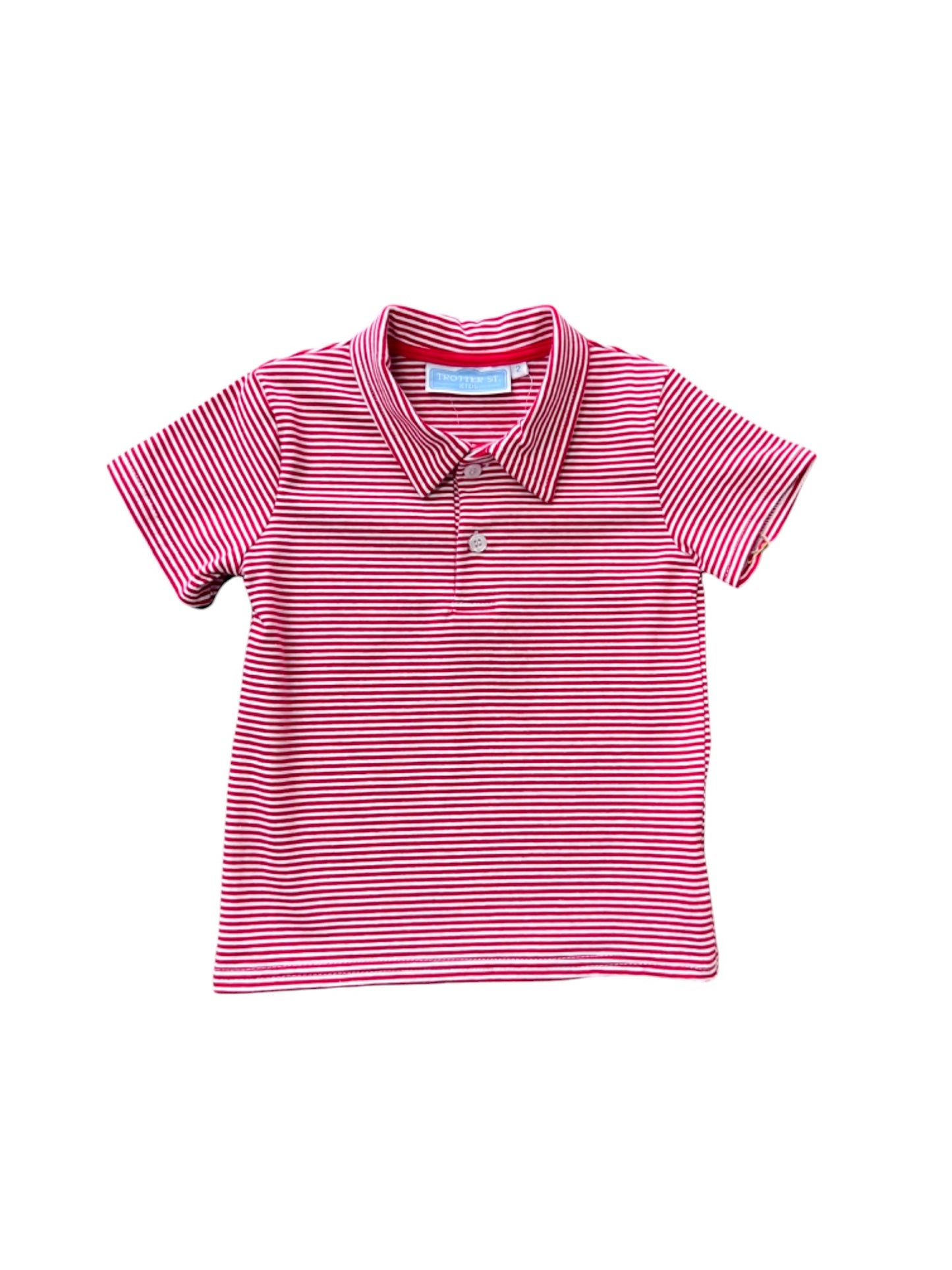 Red Stripe Henry Polo