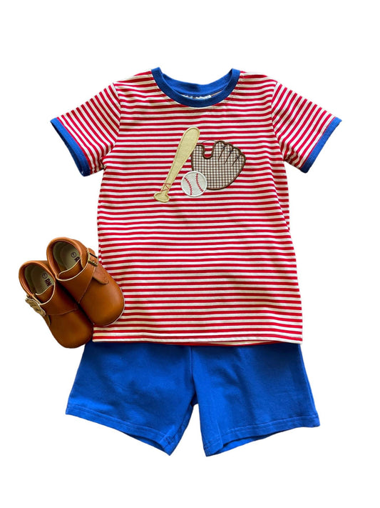 Baseball Applique Short Set