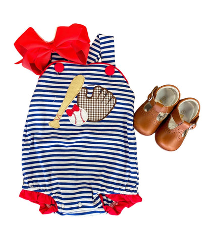 Baseball Ruffle Sunsuit