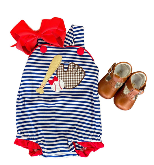 Baseball Ruffle Sunsuit