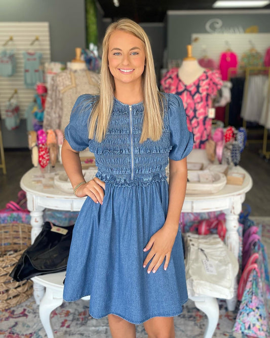 Dance The Night Away Denim Dress
