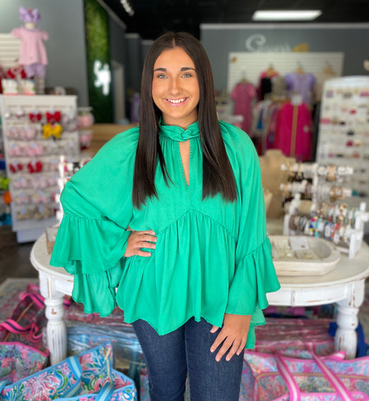 Kelly Green Blouse