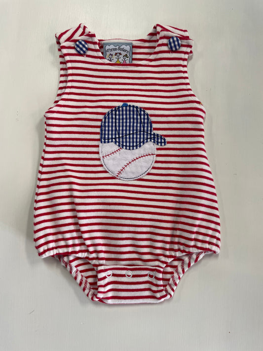 Baseball Boys Applique Bubble