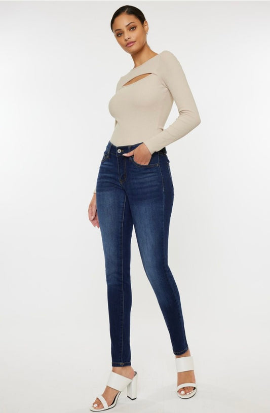 Madison Mid Rise Super Skinny Jeans