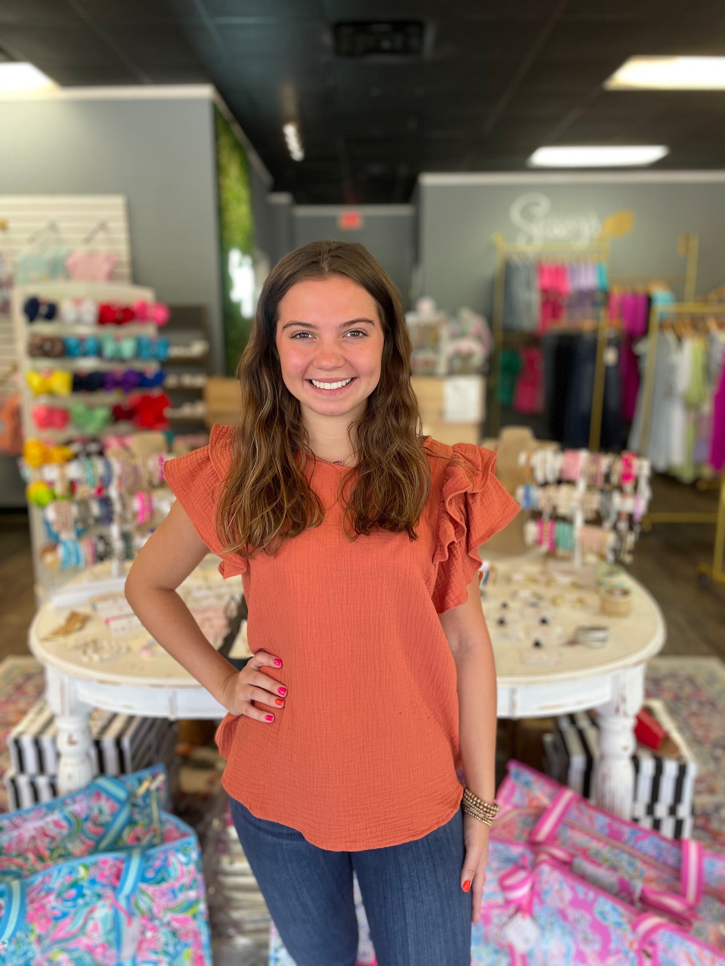 Ruffle Me Fall Gauze Top