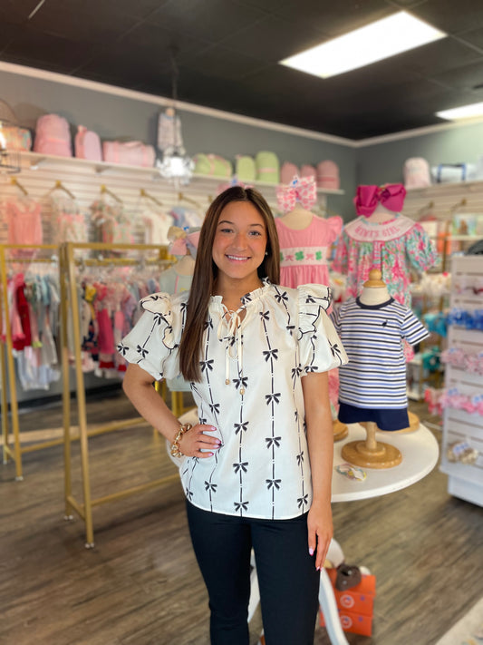 Bow Ruffle Top