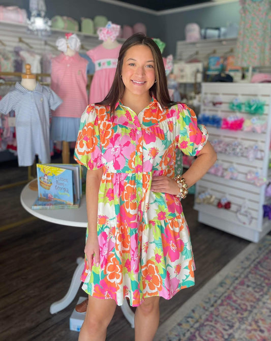 Colors Of A Spring Bouquet Dress