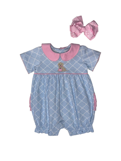 Golden Retriever Ruffle Bow Bubble