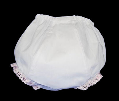 Pink Trim Baby Bloomers