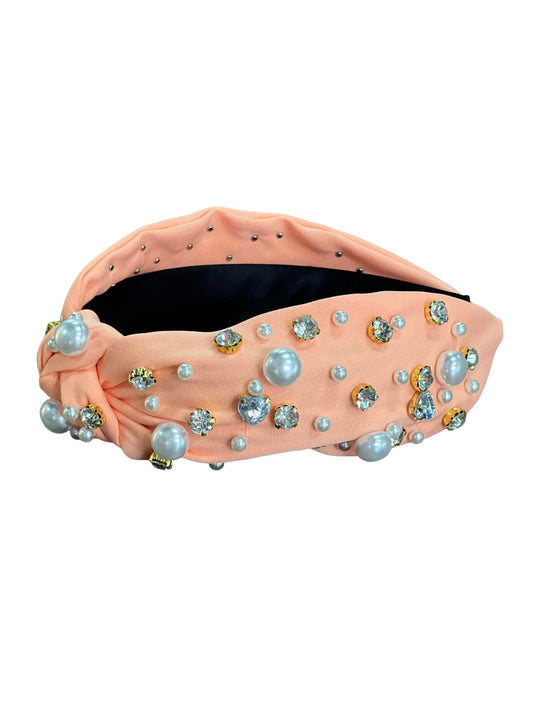Peach Stud Knot Headband