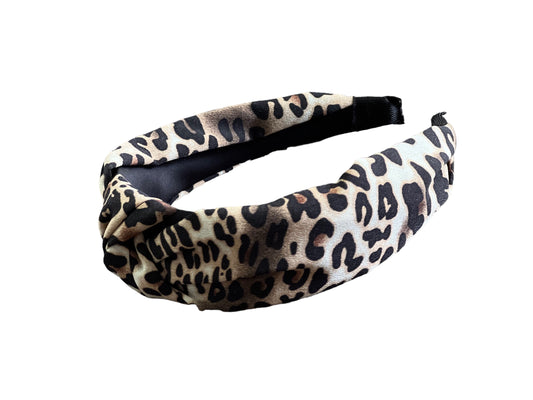 Brown Leopard Headband