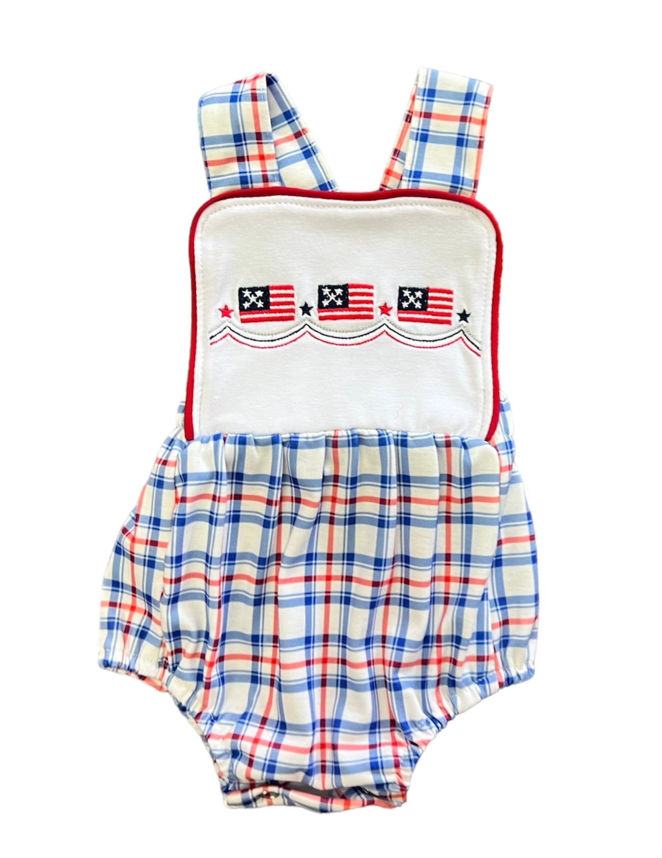 Plaid Patriotic Flag Bubble