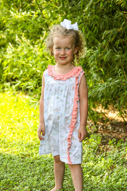 Safari Animals Ruffle Dress