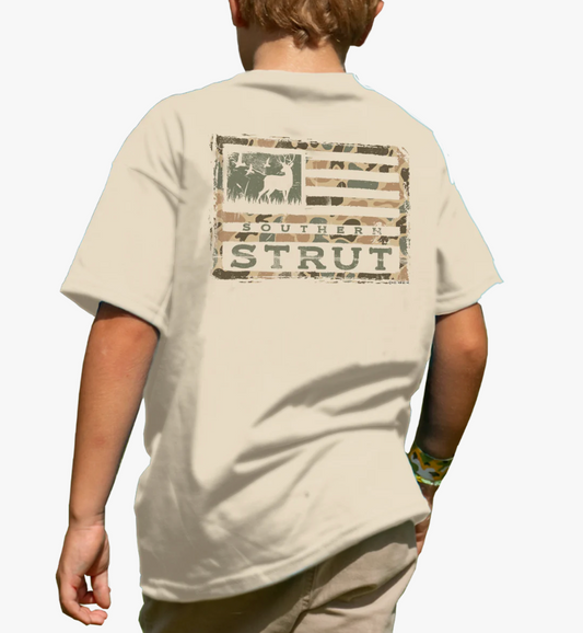 Camo Deer Flag T-Shirt