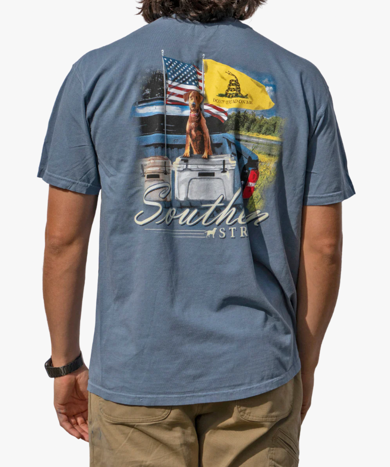 Raised Flags Blue Jean T-Shirt