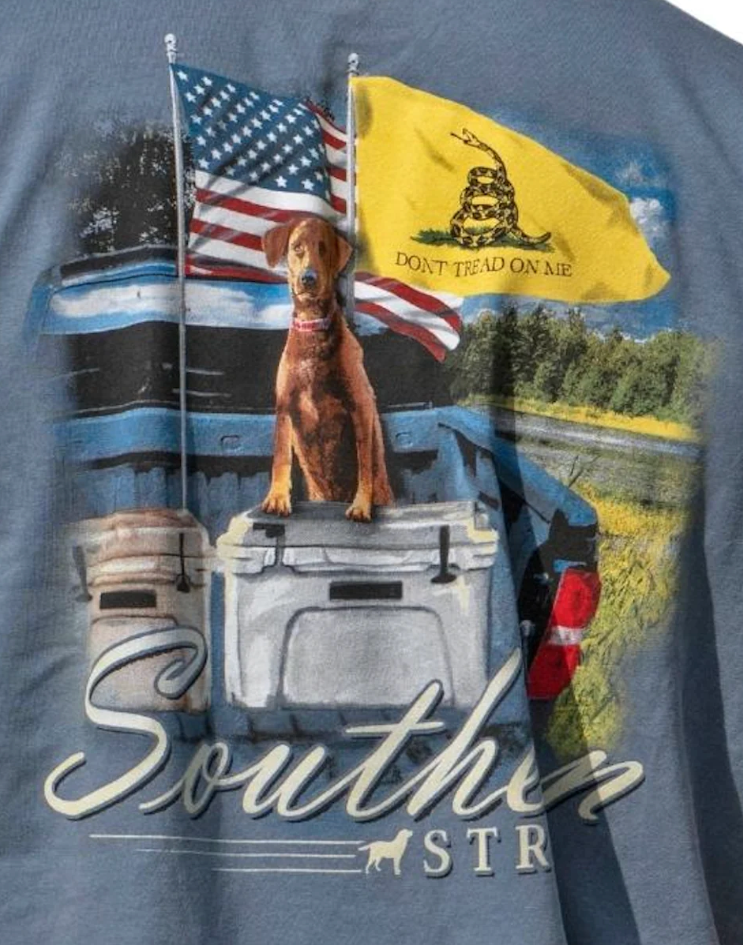 Raised Flags Blue Jean T-Shirt