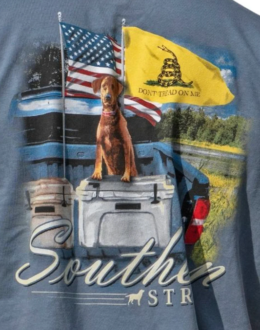 Raised Flags Blue Jean T-Shirt