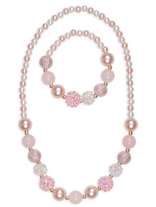 Pearly Pink Bracelet & Necklace Set