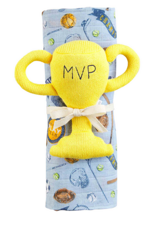 Trophy Muslin Blanket & Rattler