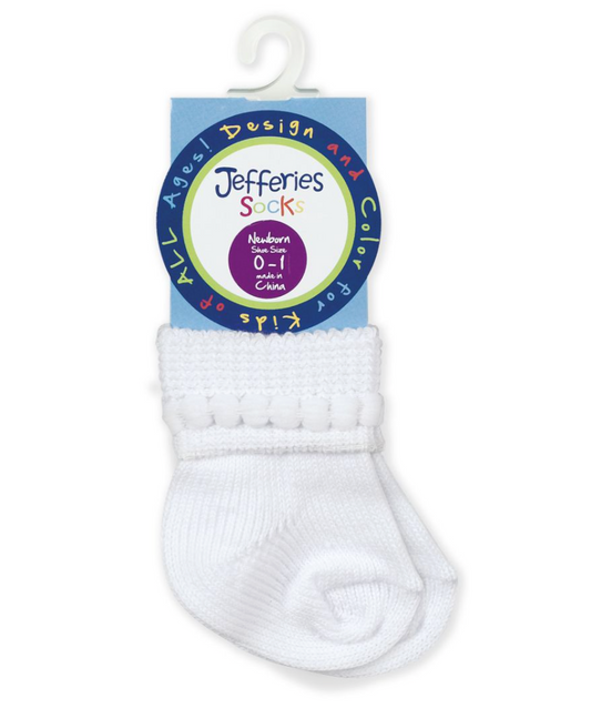 White Bubble Bootie Socks (2 Pack)