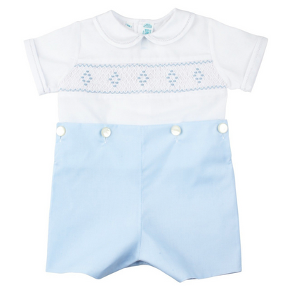 Baby Blue Smocked Diamond Bobby Suit Feltman Brothers