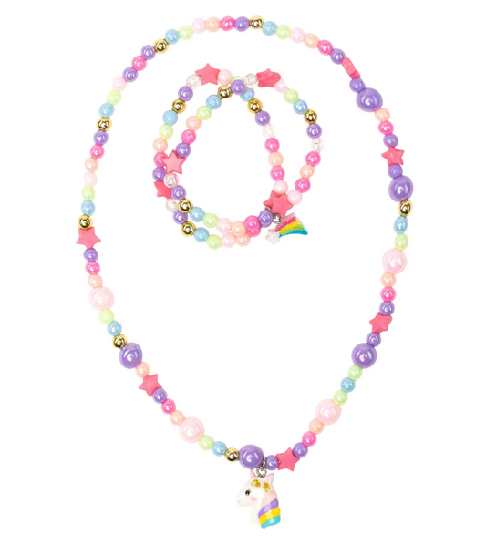 Cheerful Starry Unicorn Necklace & Bracelet