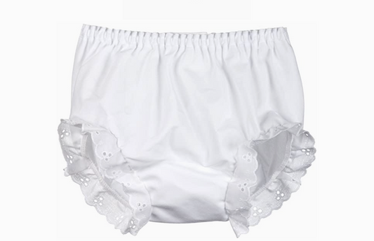 Double Seat White Eyelet Bloomers