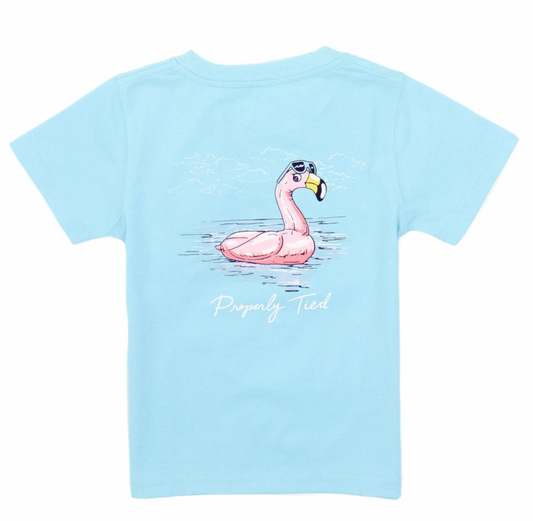 Flamingo Float SS Aqua T-Shirt