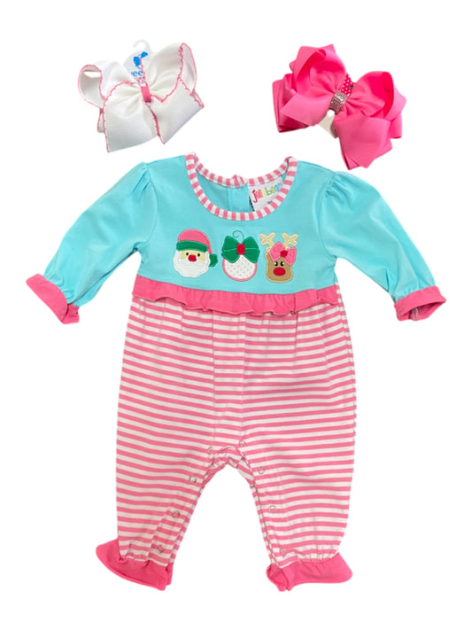 Holiday Trio Ruffle Romper