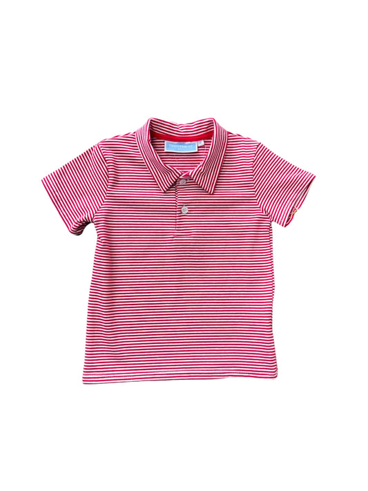 Red Stripe Henry Polo